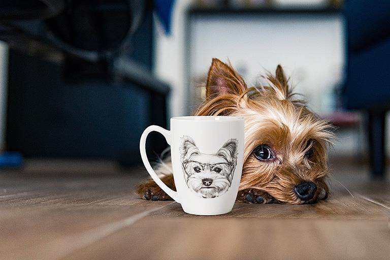 Pen & Ink Yorkie Mug