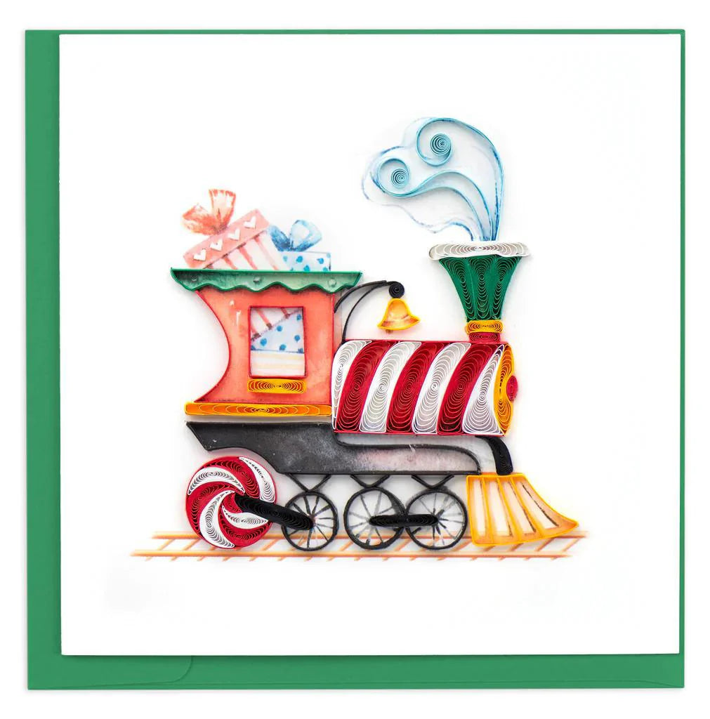 Quilled Christmas Train Card