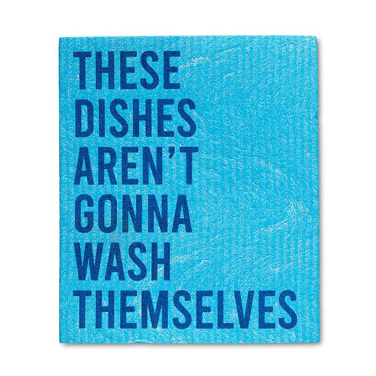 Funny Text Dishcloths. Set of 2