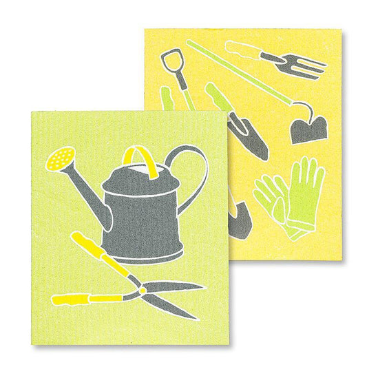 Garden Tools Dishcloths. Set of 2