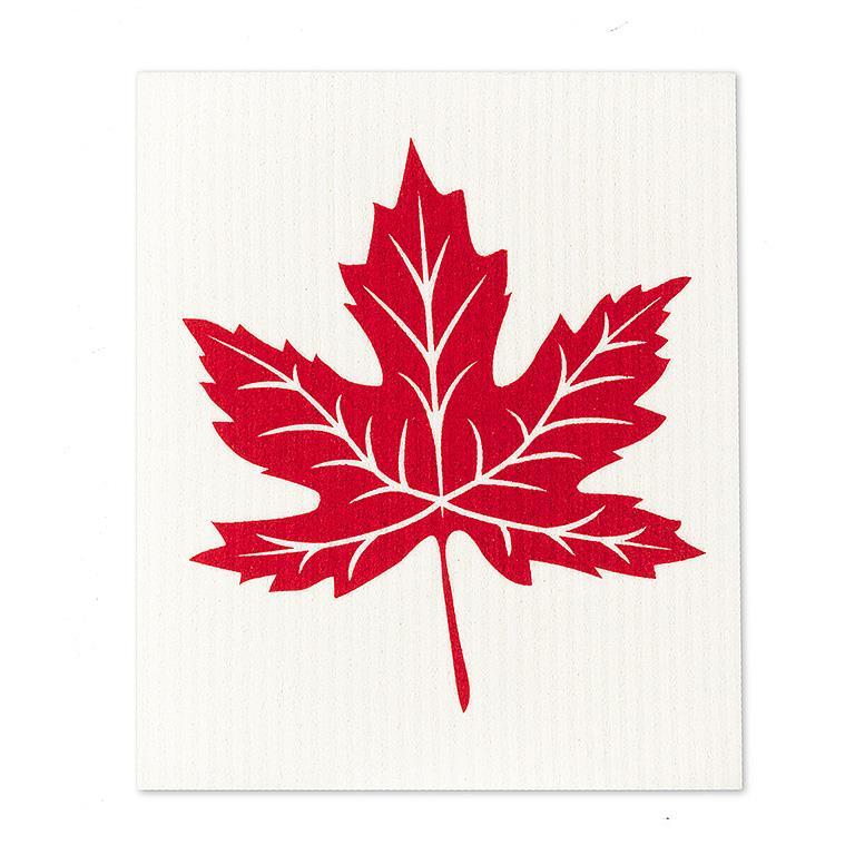 Inukshuk & Maple Leaf Dishcloths. Set of 2