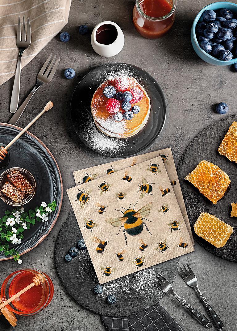 Luncheon Dancing Bees Napkins
