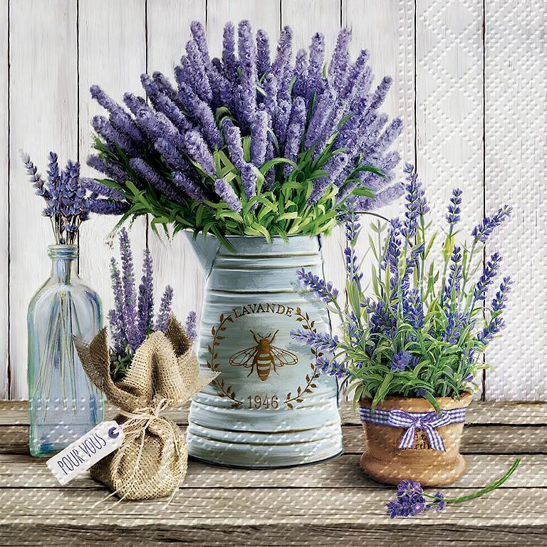 Luncheon Lavender in Bucket Napkins