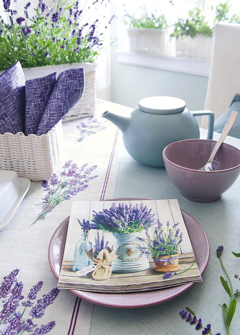 Luncheon Lavender in Bucket Napkins