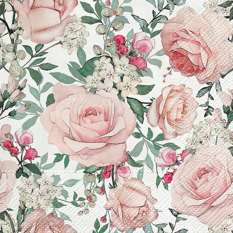 Luncheon Gorgeous Roses Napkins