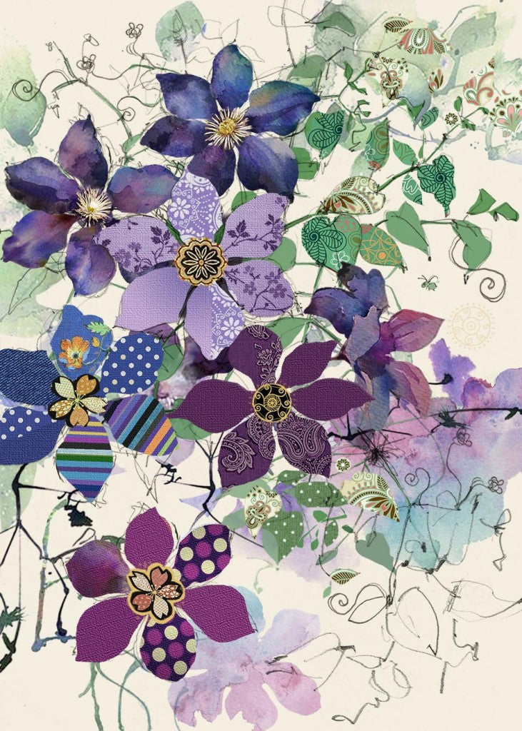 BA Purple Clematis Card