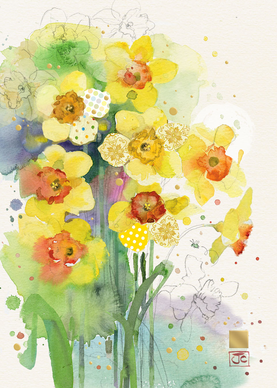 BA Daffodils Card