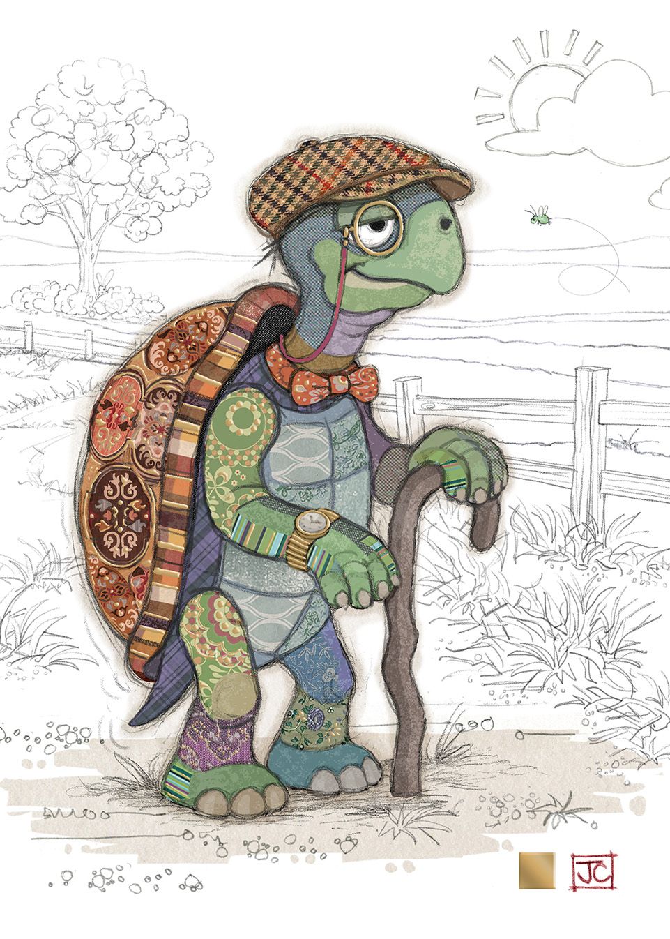 Bug Art Theodore Tortoise Card