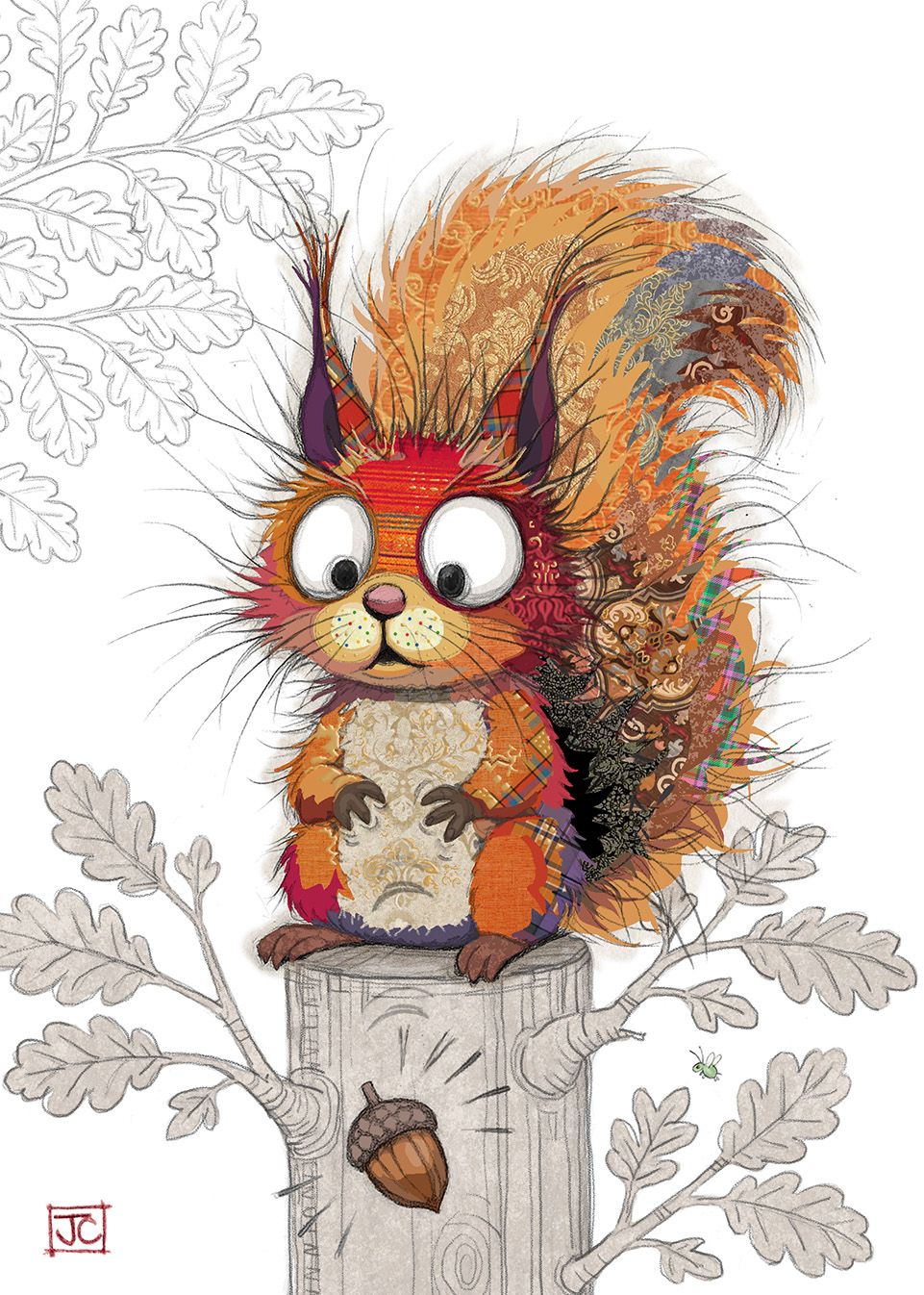 Bug Art Sarah Squirrel Card