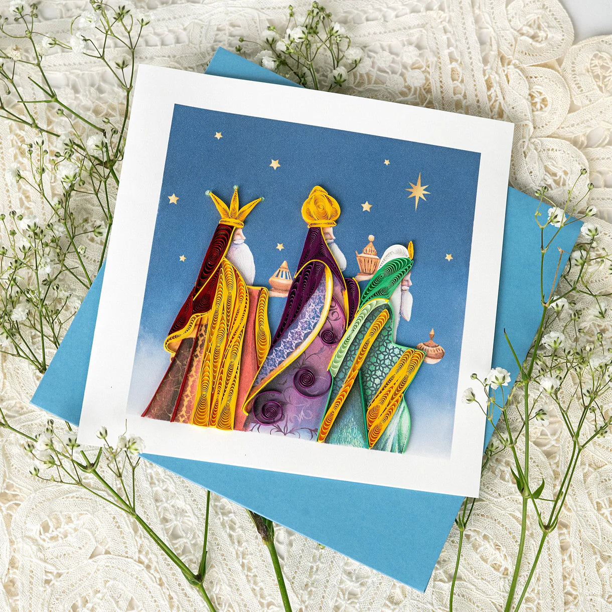 Quilled Three Wise Men Greeting Card