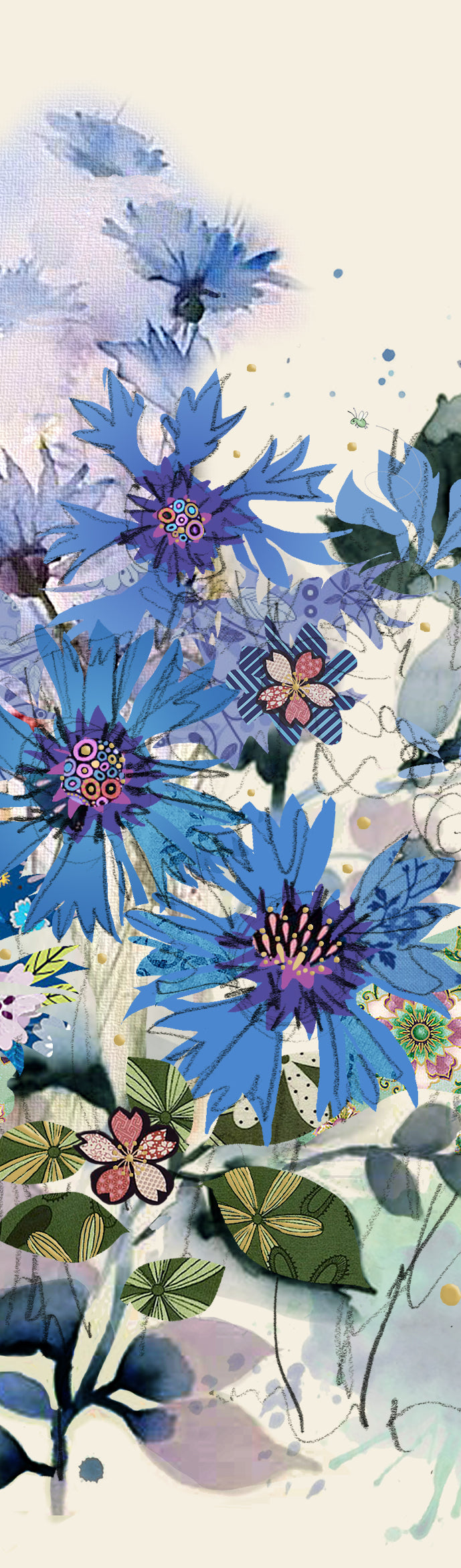 Bookmark – Bachelor's Button Flower