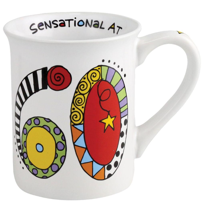Cuppa Doodles Birthday Fantastic at 60 Mug