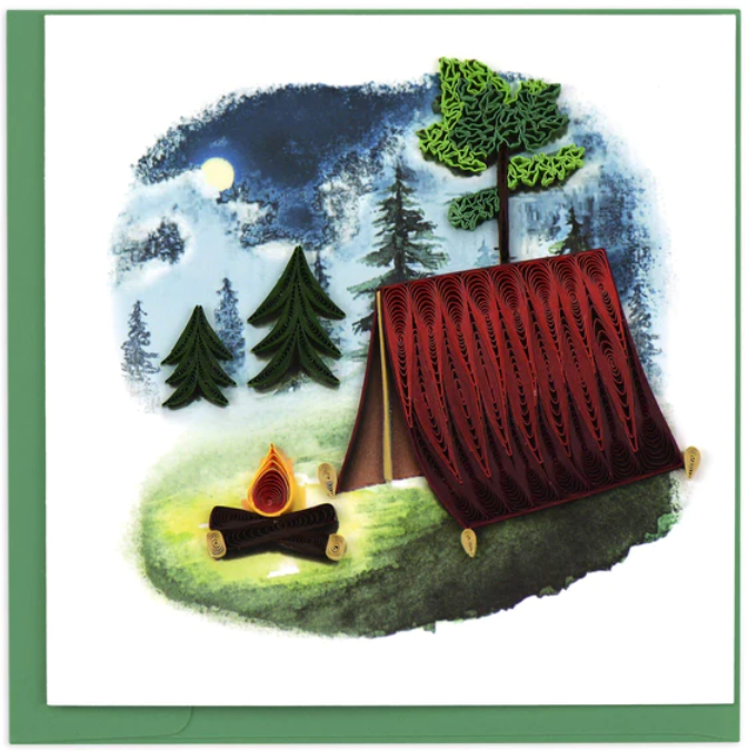 Quilled Camping Greeting Card