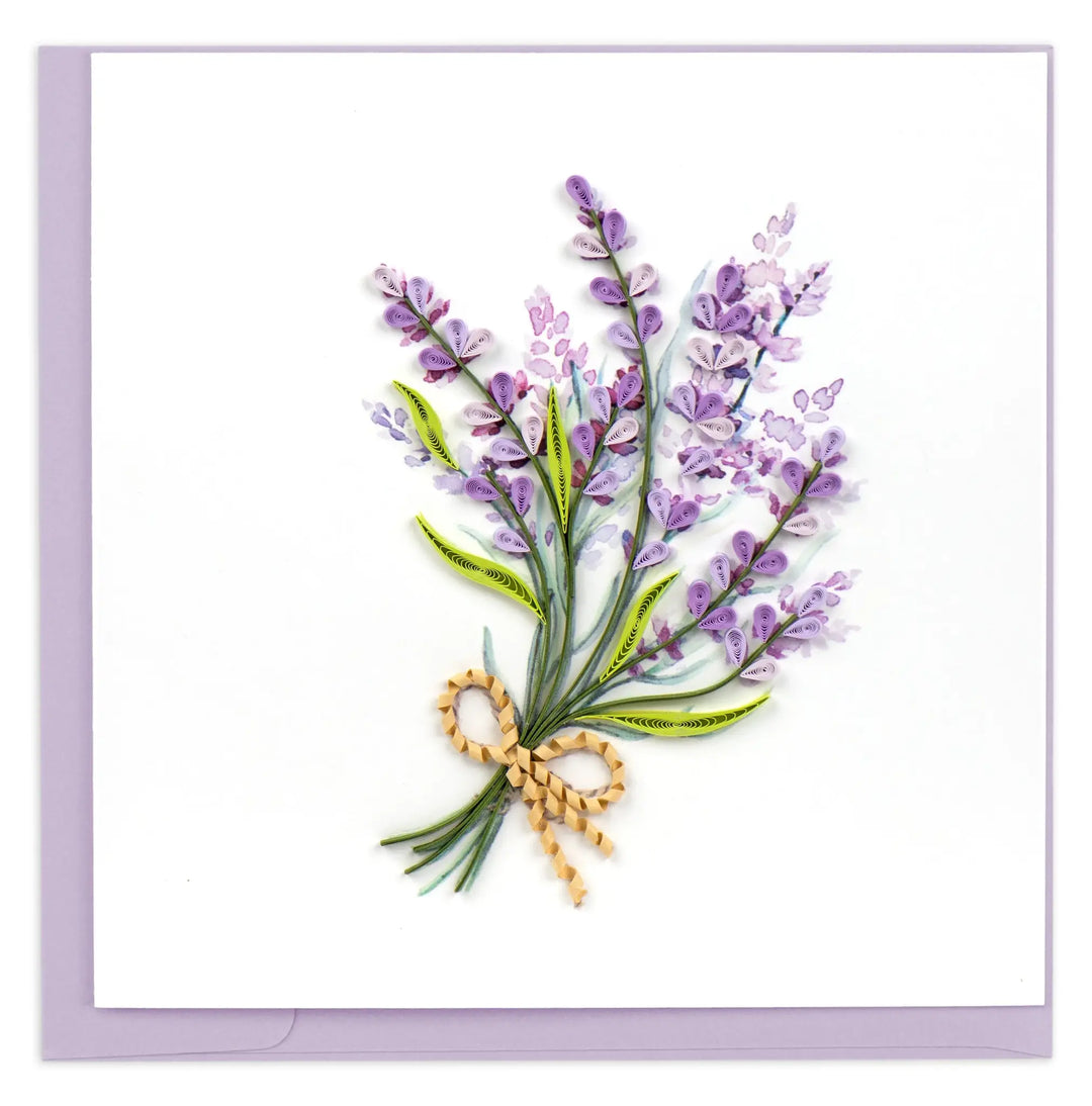 Quilled Lilac Flowers Greeting Card