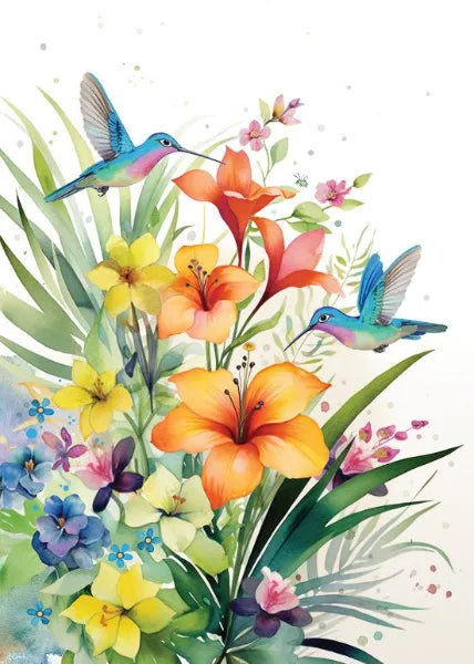 Bug Art Lily Hummingbird