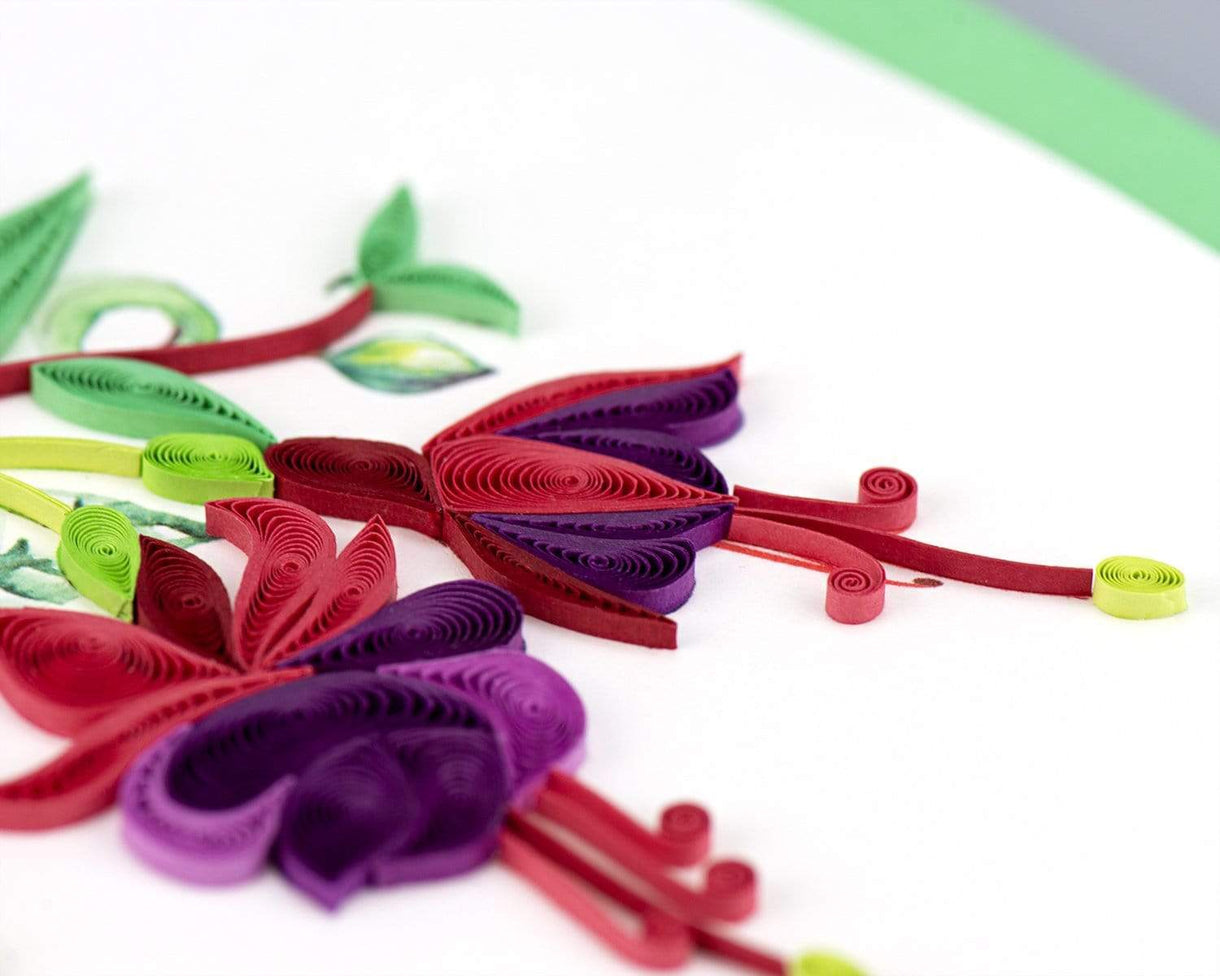 Quilled Fuchsia Greeting Card