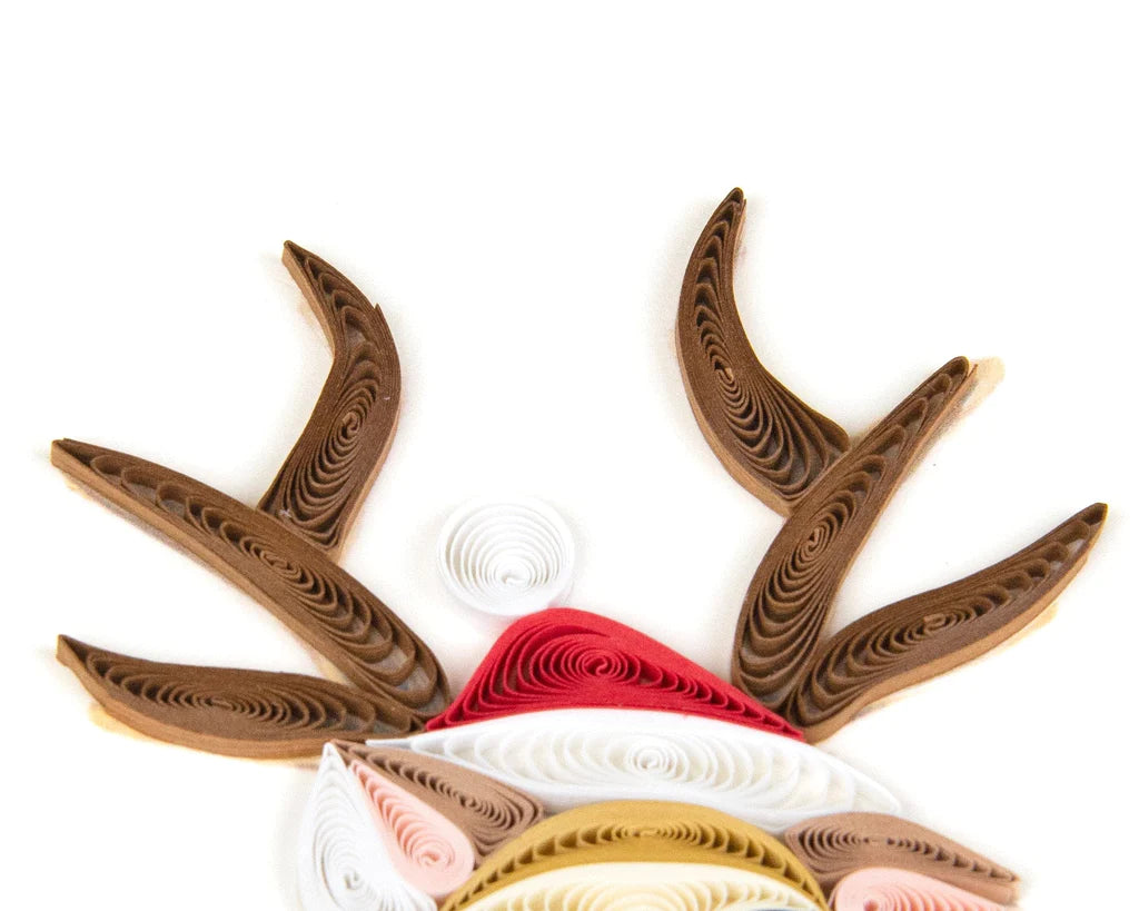 Quilled Holiday Cat Greeting Card