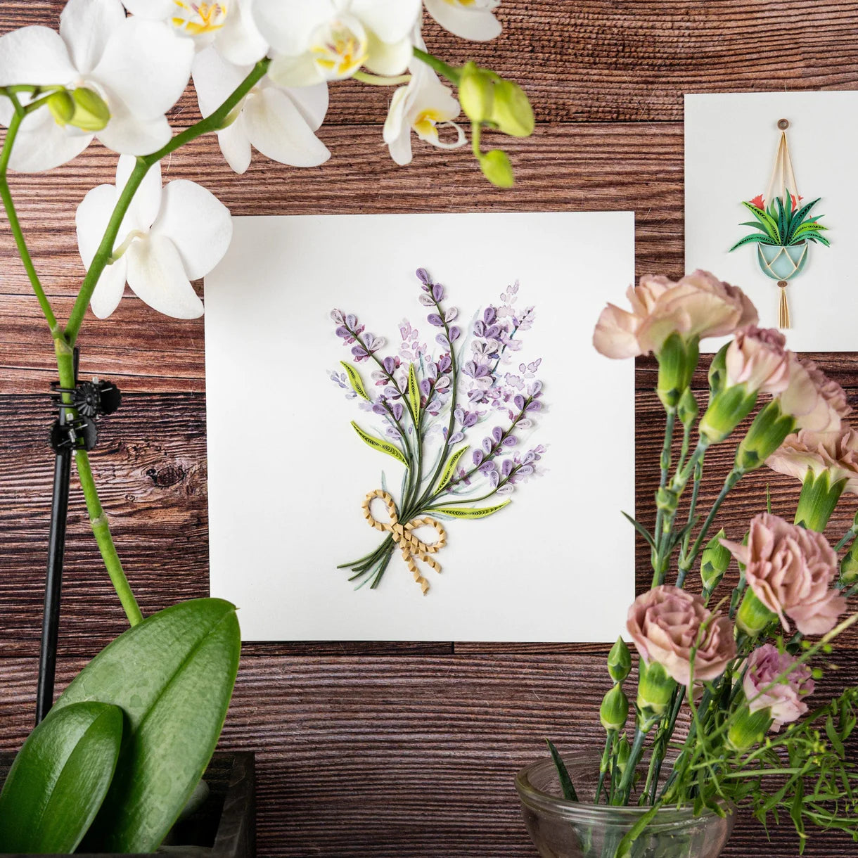Quilled Lavender Bunch Greeting Card