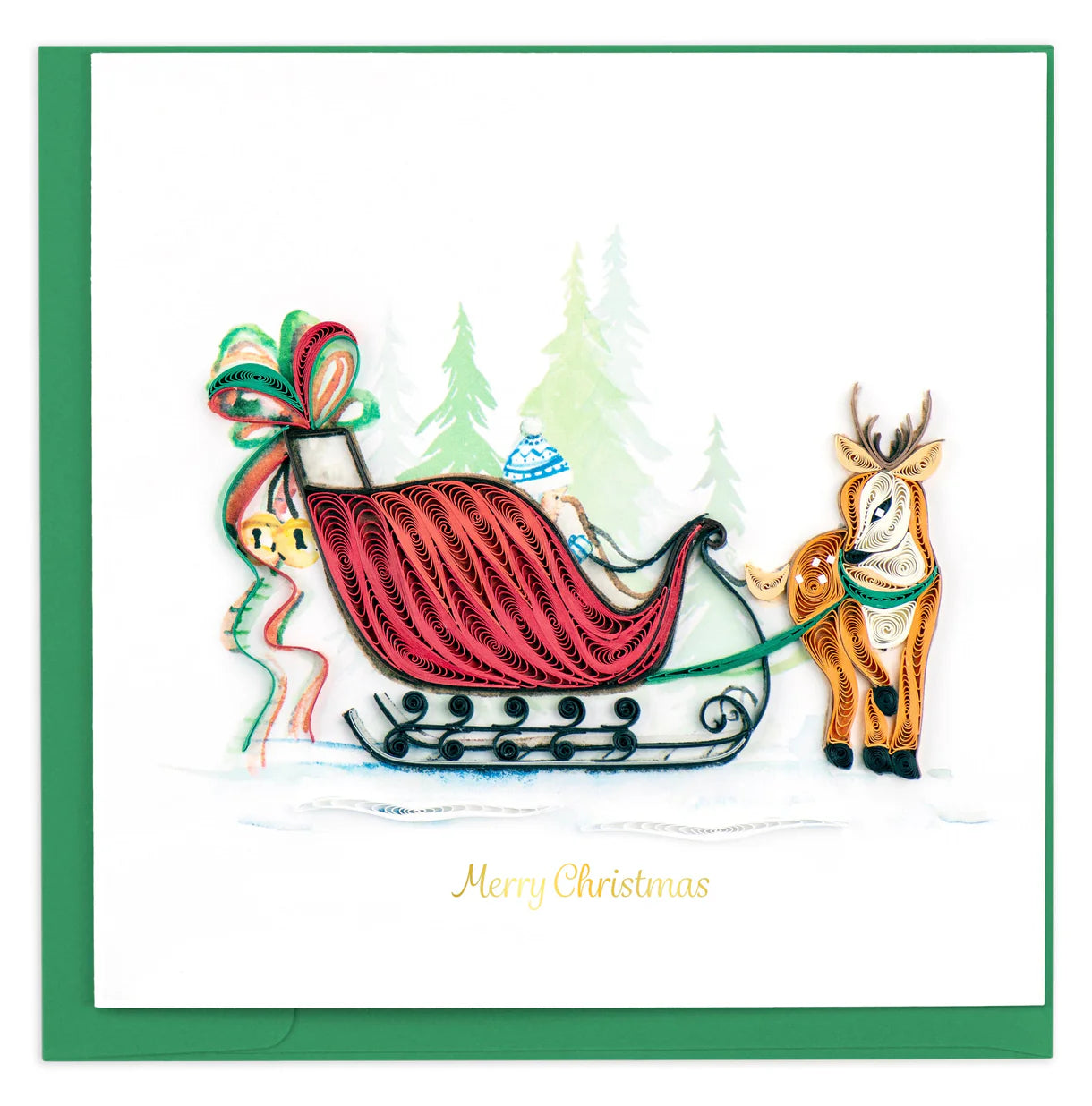 Quilled Sleigh Ride Christmas Card