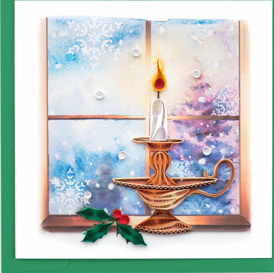 Quilled Christmas Candle Card