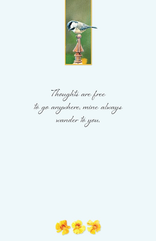 PP Think of You Card Chickadee on Point