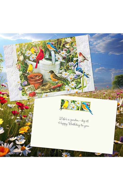 PP Birthday Card Songbird Garden