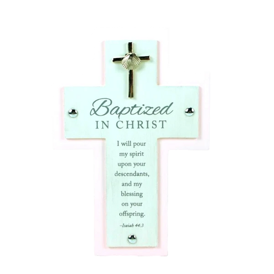Baptized in Christ Wall Cross