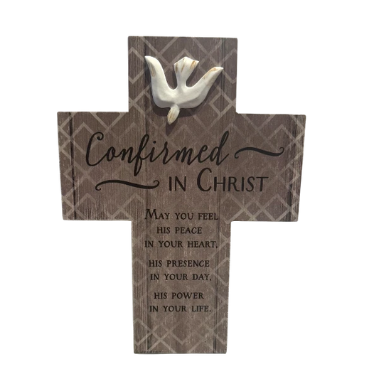 Confirmed In Christ Wood Cross