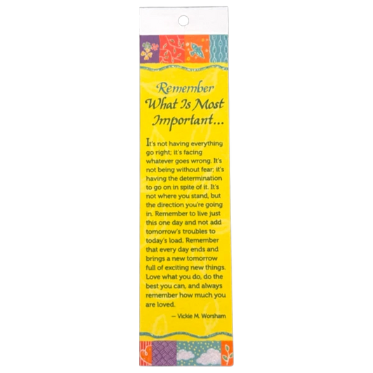 Blue Mountain Arts Bookmark - Remember What Is Most Important