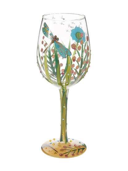 Dragonfly Wine Glass
