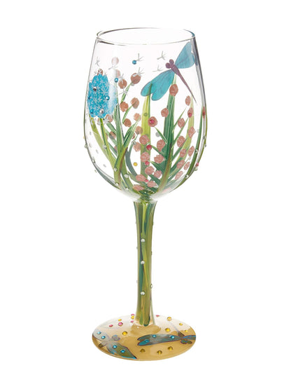 Dragonfly Wine Glass