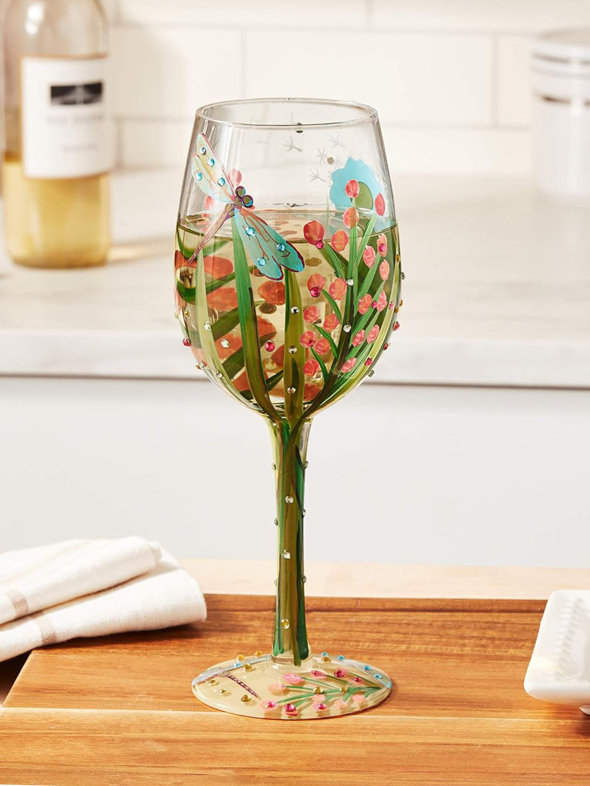 Dragonfly Wine Glass