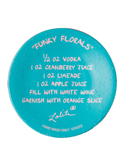 Funky Florals Wine Glass