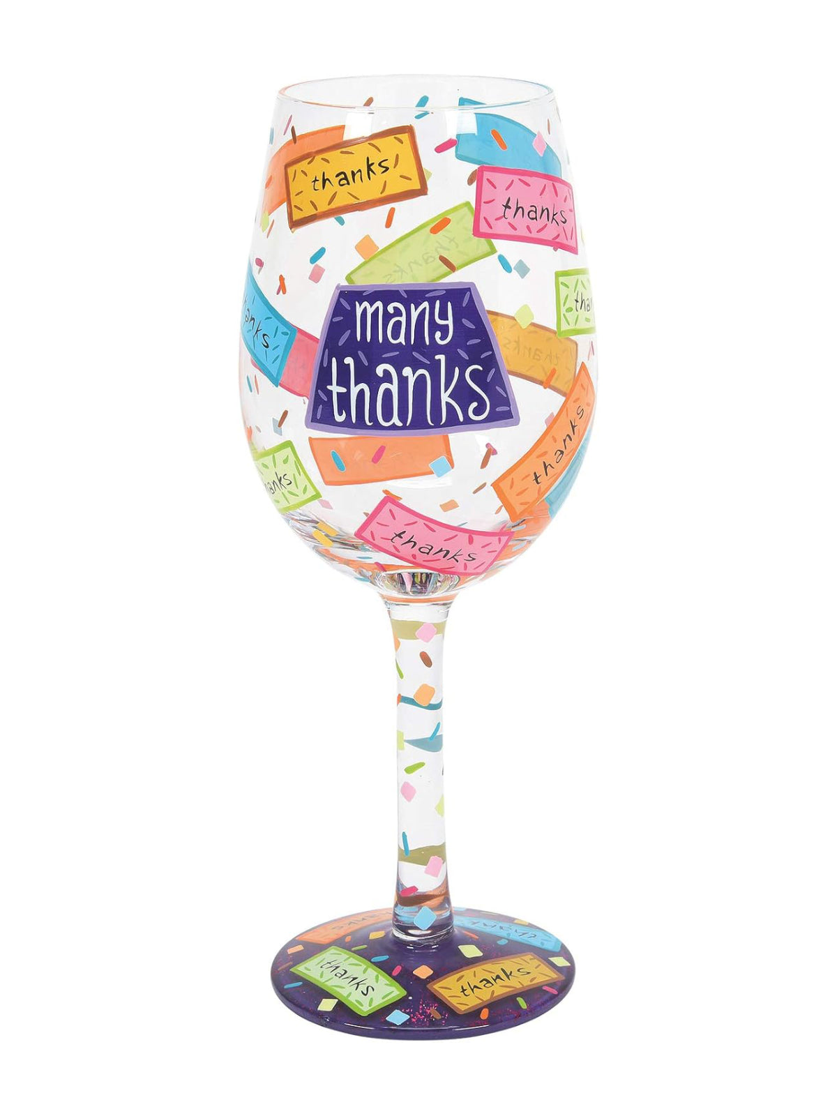 Many Thanks Wine Glass