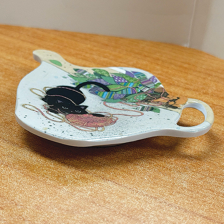 Kitten Teabag/Spoon Holder