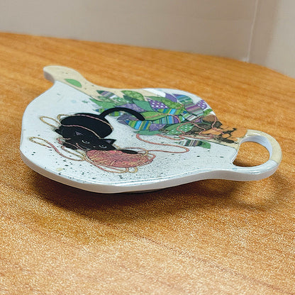 Kitten Teabag/Spoon Holder