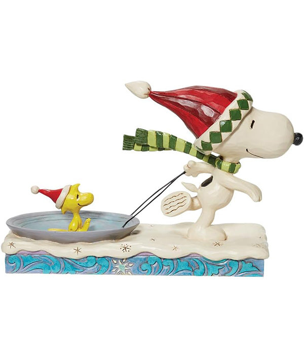 Snoopy with Woodstock on Saucer Figurine