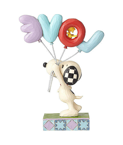 Snoopy with Love Balloon Figurine