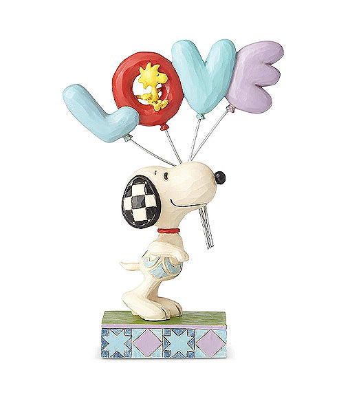 Snoopy with Love Balloon Figurine