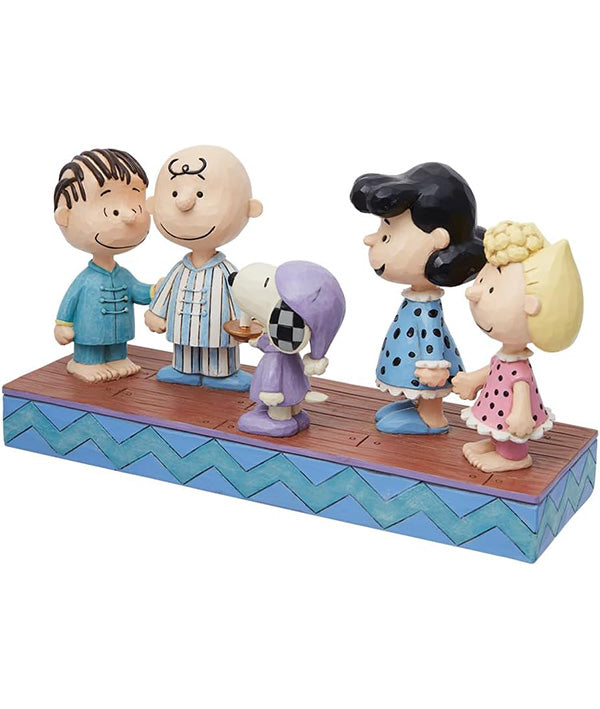 Peanuts Gang in Christmas PJ's Figurine