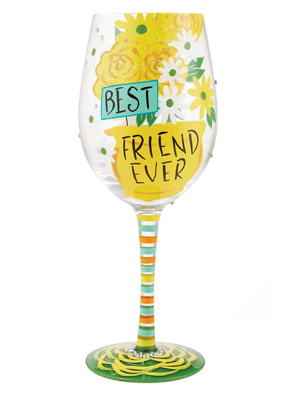Best Friend Ever Wine Glass