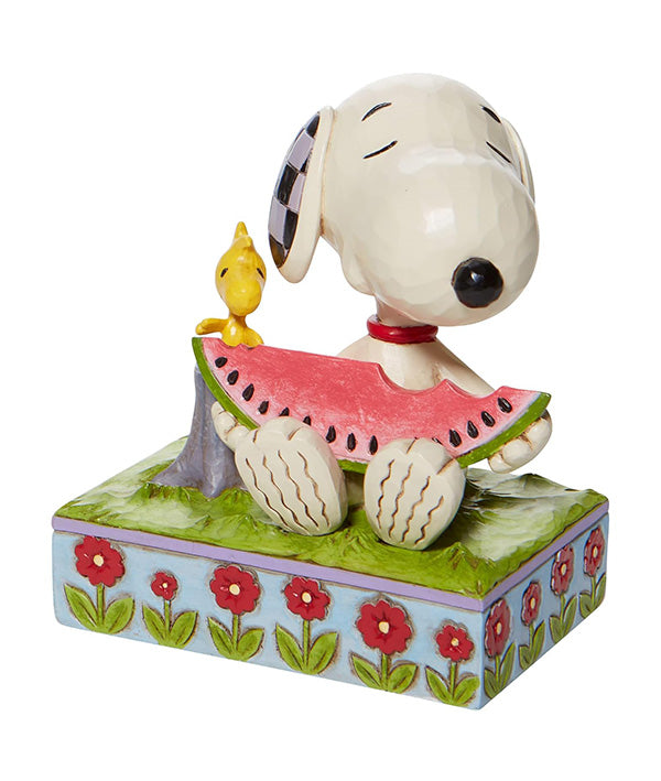 Snoopy and Woodstock Eating Watermelon Figurine