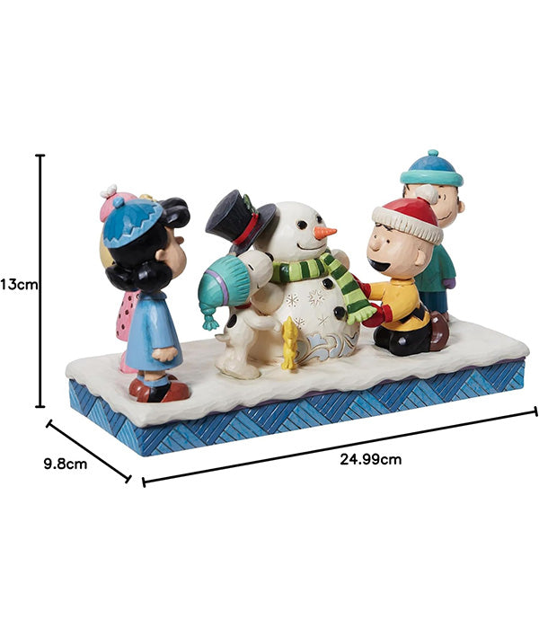 Peanuts Gang Building Snowman Figurine