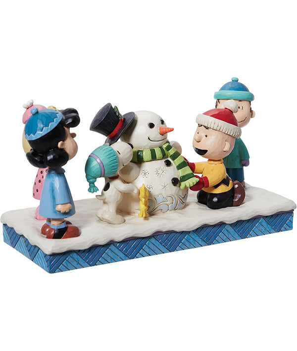 Peanuts Gang Building Snowman Figurine