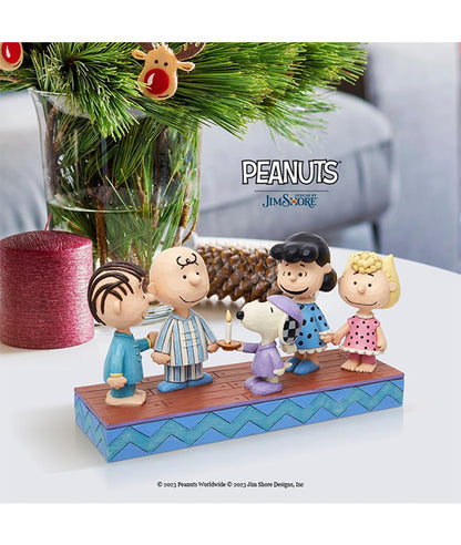 Peanuts Gang in Christmas PJ's Figurine