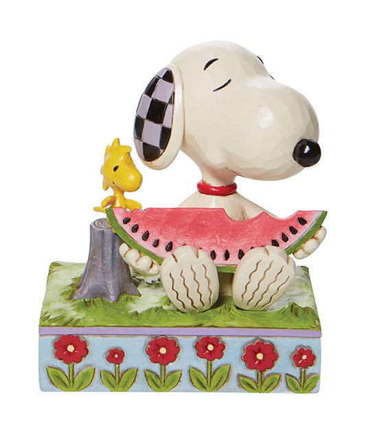 Snoopy and Woodstock Eating Watermelon Figurine