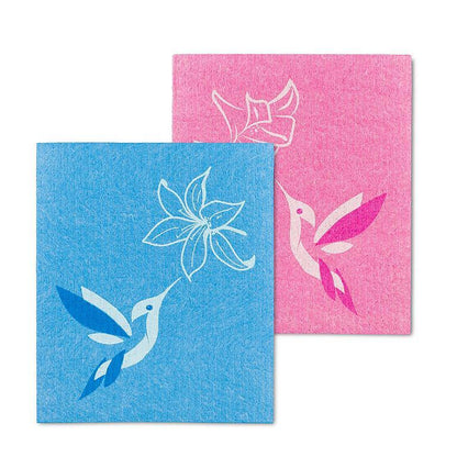 Hummingbird Dishcloths. Set of 2