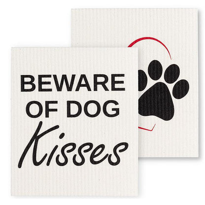 Dog Kisses Dishcloths. Set of 2