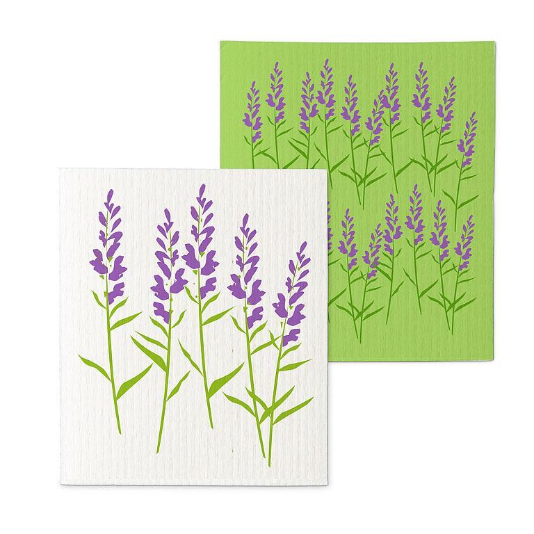 Lavender Branch Dishcloths. Set of 2