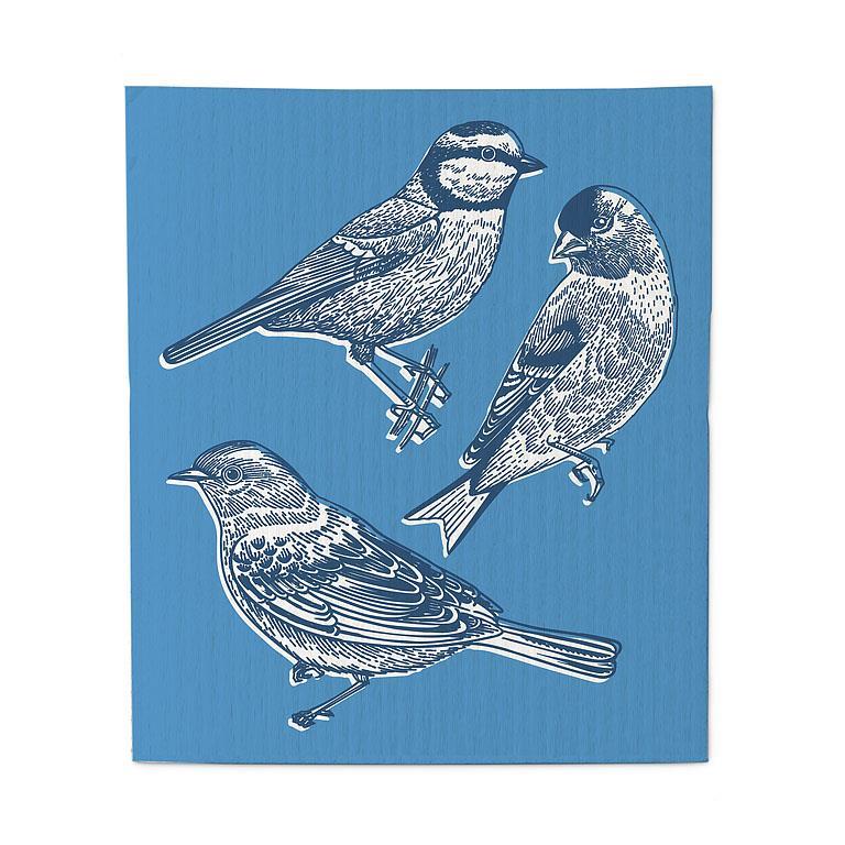 Bird Sketch Dishcloths. Set of 2